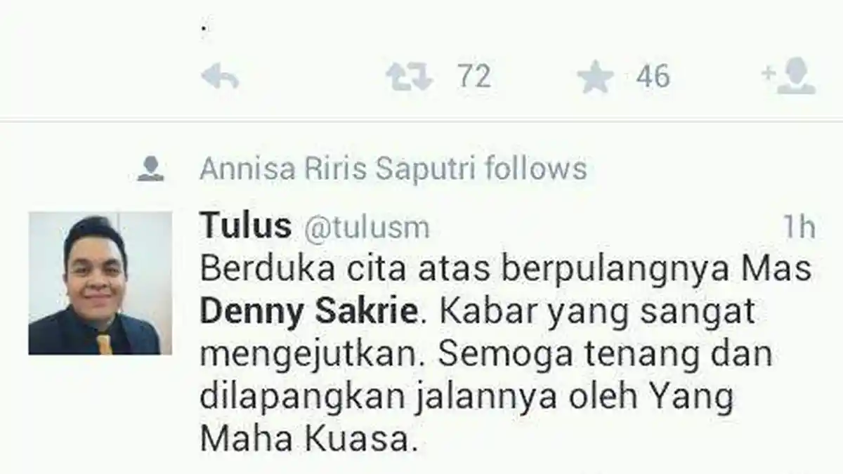 Ucapan Belasungkawa untuk Pengamat Musik Denny Sakrie Terus Mengalir