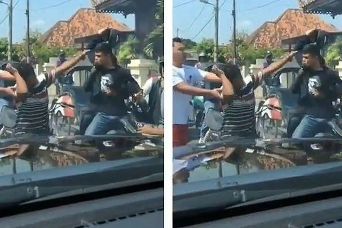 Pria yang Mabuk Ciu  Serang Pemotor, Dibalas Pakai Helm Langsung KO, Videonya Viral