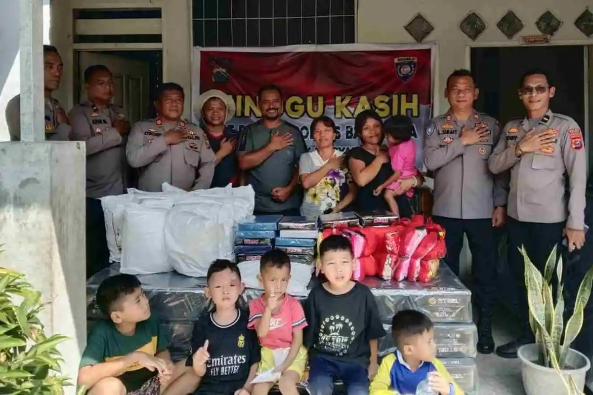 Polres Batubara Kembali Salurkan Bantuan melalui Program Minggu Kasih