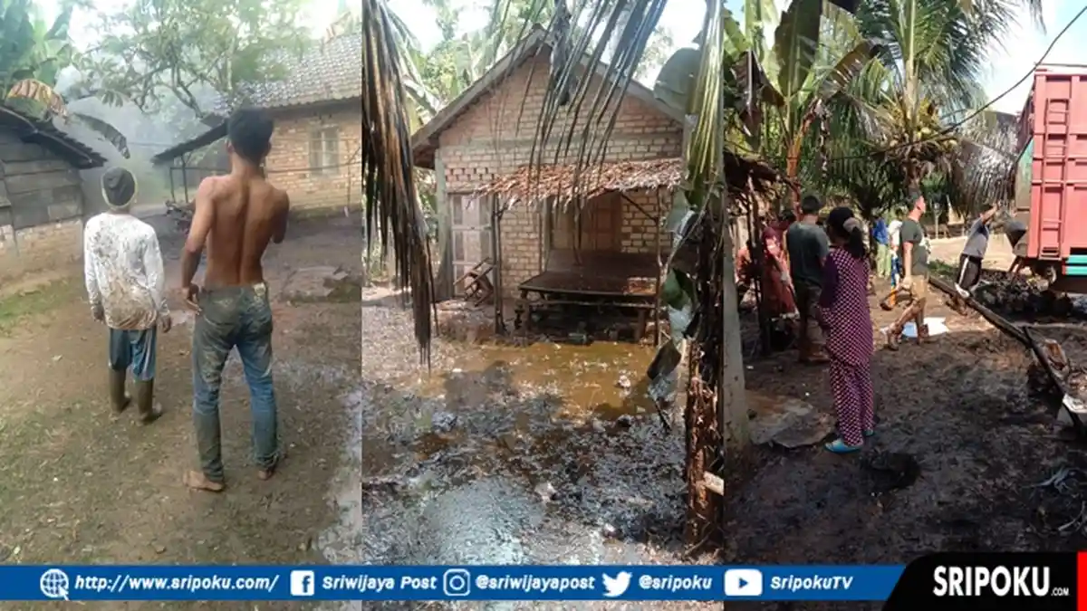 PIPA Pertamina di Tanjung Muning Gunung Megang Bocor dan Meledak, Warga Kocar-kacir Disembur Minyak