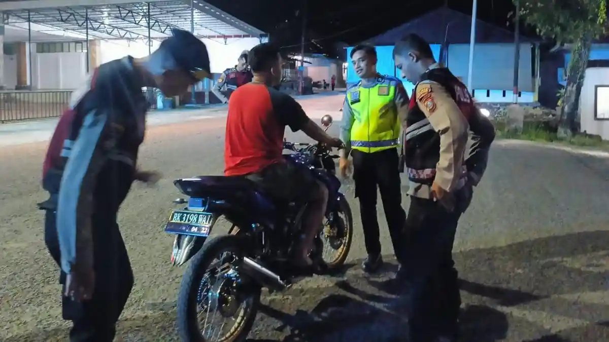 Patroli Ramadan, Sat Samapta Polres Nisel Razia Pengendara yang Pakai Knalpot Brong 