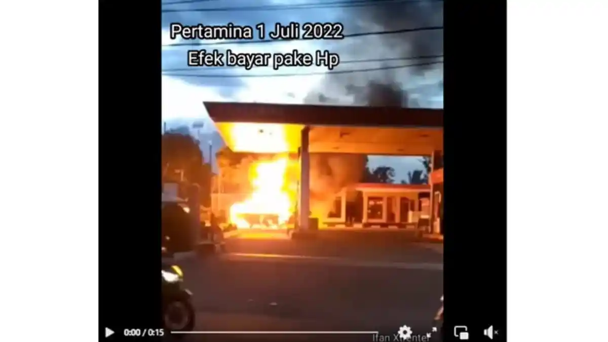 Viral Video Kebakaran di SPBU Disebut Efek Bayar Pakai HP, Pertamina Buka Suara