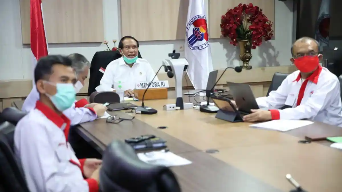Raker dengan Komisi X DPR RI, Menpora Paparkan Revisi DIPA Kemenpora TA 2020