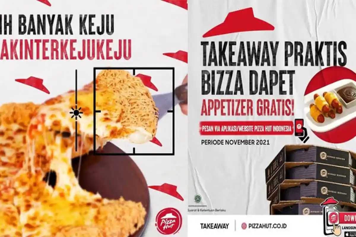PROMO PIZZA HUT Hari Ini 9 November 2021, Ada Gratis Appetizer & Stuffed Crust dengan Crispy Cheese