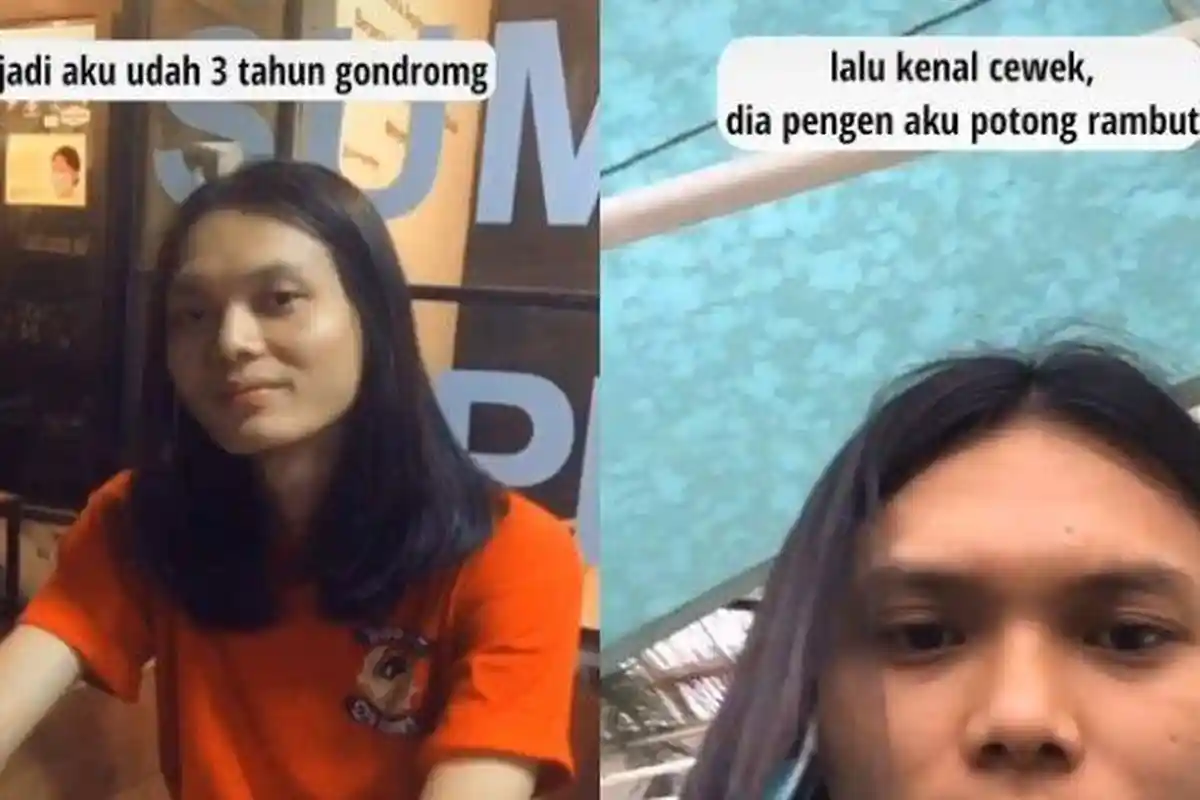 Viral Relakan Rambut Gondrongnya Dipotong Turuti Sang Kekasih, Pria Ini Curhat Hubunganya Kandas
