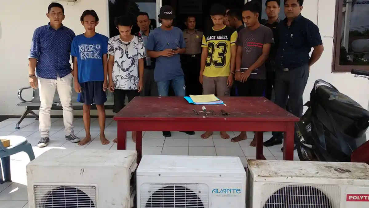 Empat Sekawan Mencuri Perangkat AC Kantor Dinas di Lubuklinggau, Uangnya Untuk Pesta Narkoba