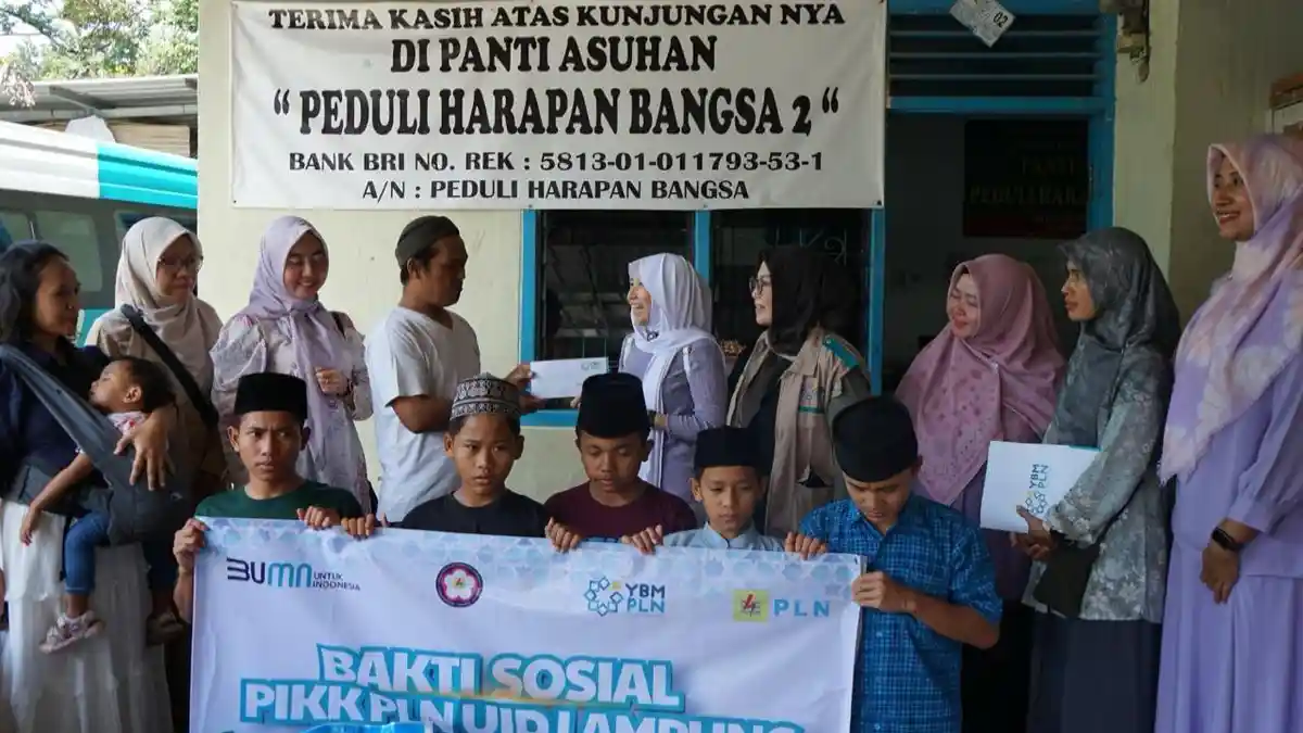 PIKK PLN UID Lampung Bersama YBM PLN dan PLN Peduli Gelar Aksi Berbagi ke Panti Asuhan