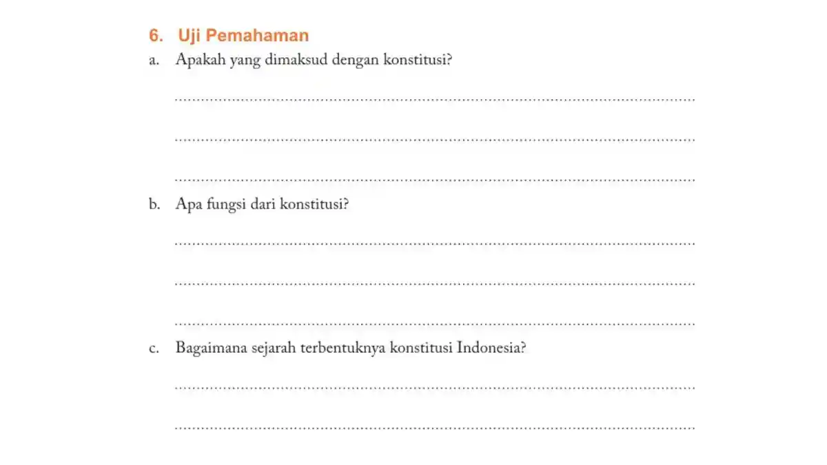 Kunci Jawaban PPKn Kelas 11 Halaman 77 78 Kurikulum Merdeka, Apa yang Dimaksud Konstitusi?