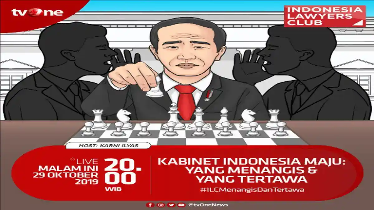 MALAM INI Live Streaming ILC tvOne 'Kabinet Indonesia Maju yang Menangis & yang Tertawa'