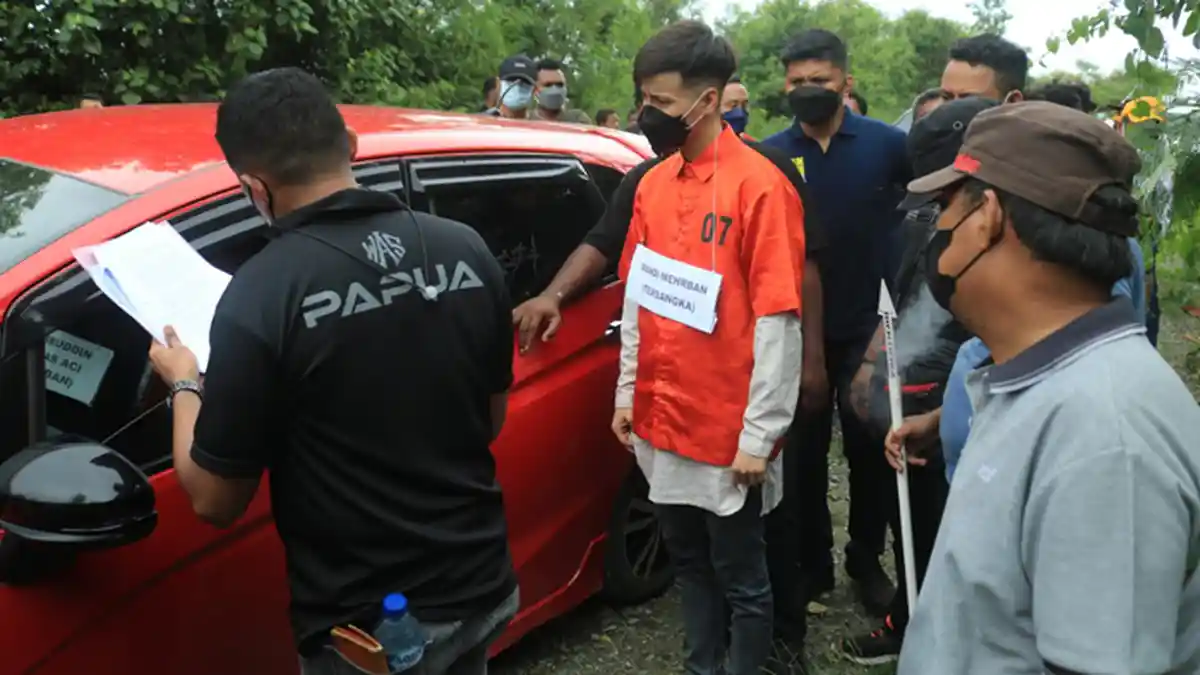 13 Lokasi Reka Ulang Pembunuhan Juragan Emas di Jayapura Papua