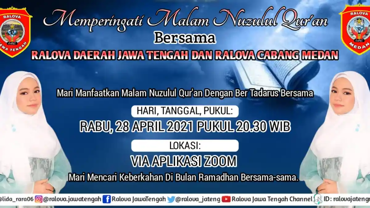 Ralova Indonesia Jaya Gelar Peringatan Nuzulul Quran Online