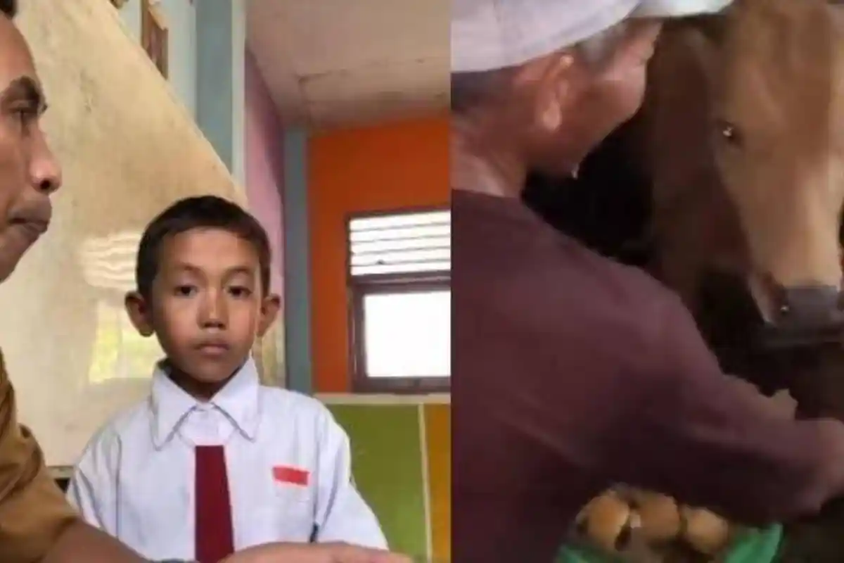 Sosok Guru Asal Lumajang yang Beri Rp 1 Juta ke Murid, Pak Ribut Minta Maaf Soal Sapi Makan Martabak