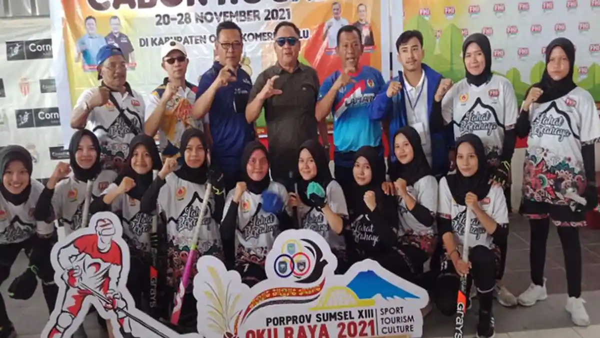 Inas Pemain Tim Hoki Putri Lahat Menangis, Tak Menyangka Raih Emas Porprov Sumsel 2021 