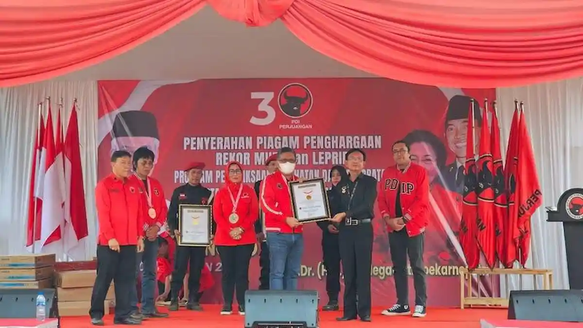 PDIP Raih Rekor MURI dan Leprid Lewat Program Kesehatan hingga Kacamata Gratis