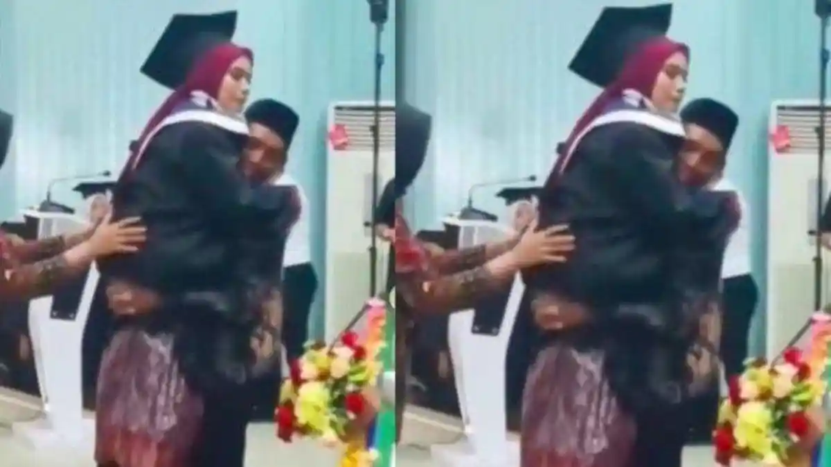 Viral, Momen Haru Mahasiswi Digendong Ayah Karena Sakit Saat Wisuda, Pilu Sempat Terancam Tak Wisuda