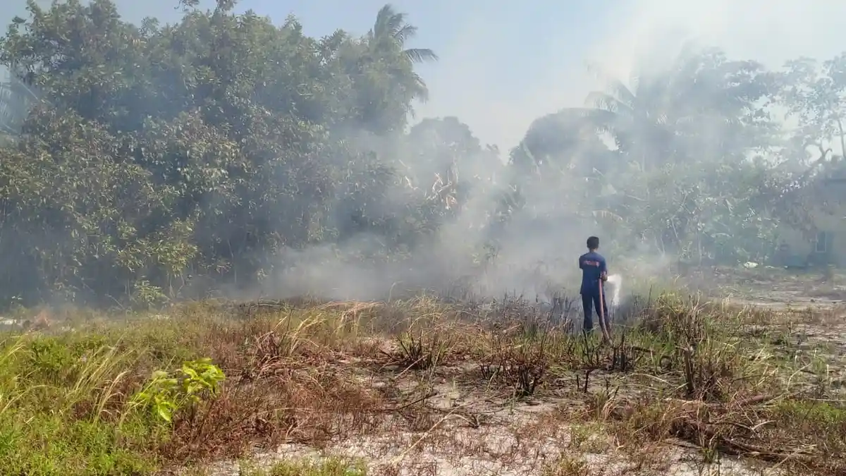 Personel Damkar Bintan Blak-Blakan Kondisi Mereka Atasi Kebakaran Lahan