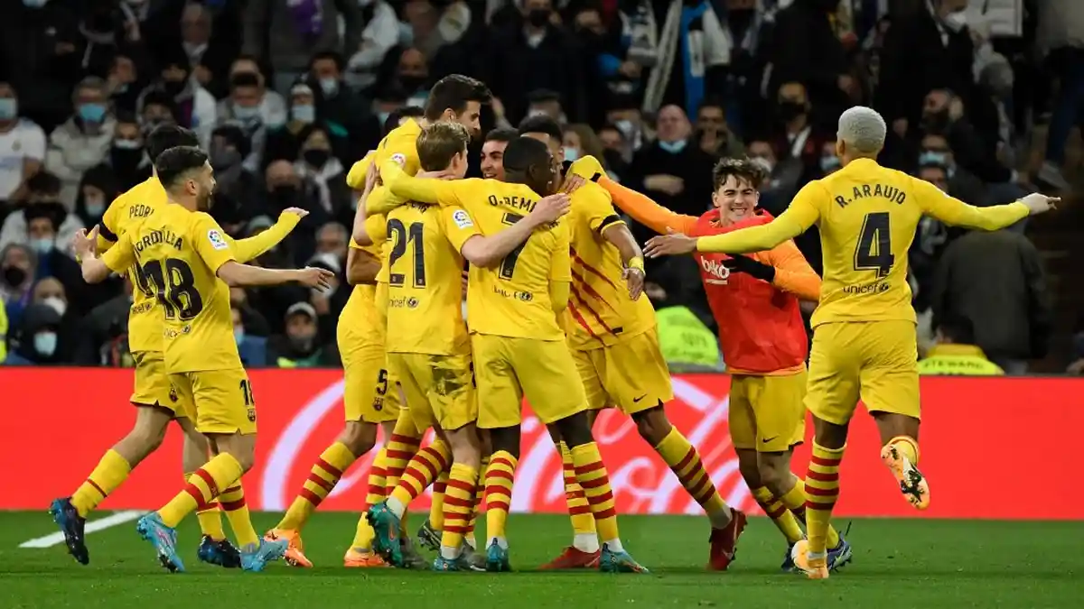 Hasil Real Madrid vs Barcelona, Aubameyang 2 Gol, Barcelona Menang, Pesta Gol di Markas Real Madrid