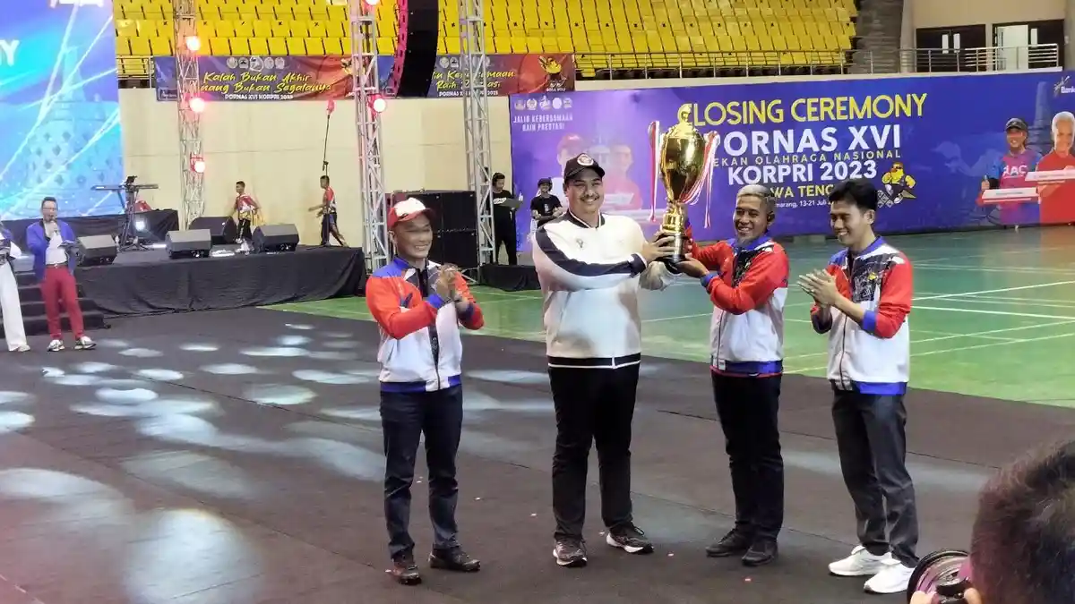 Jawa Tengah Raih Juara Umum Pornas Korpri XVI 2023