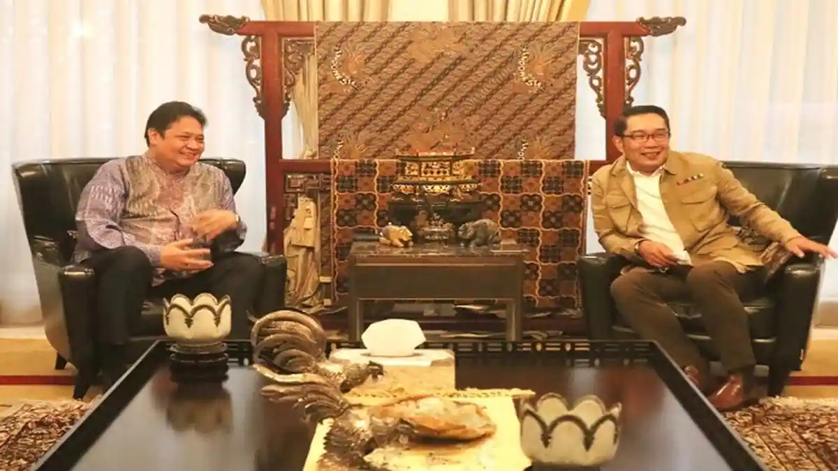 Temui Airlangga, Ridwan Kamil Akui Siap Balas Budi ke Golkar