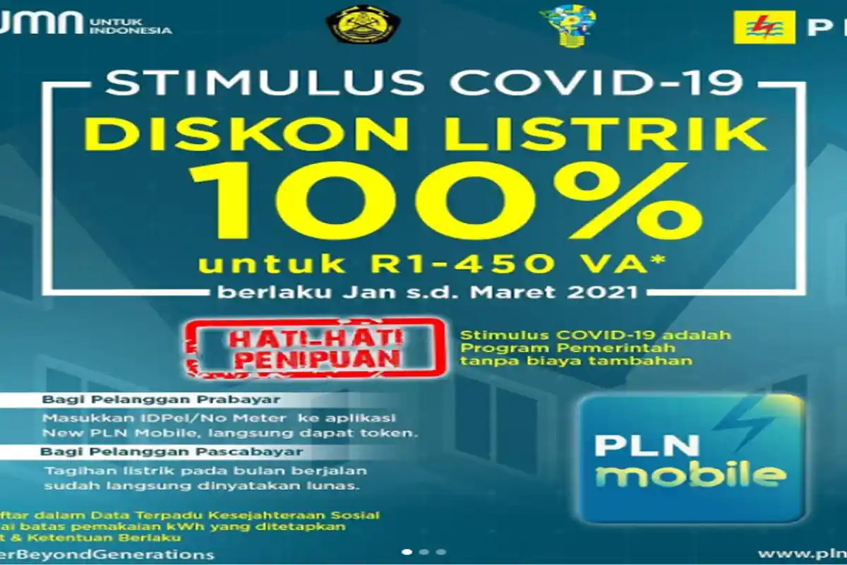 Tak Lagi di Www.pln.co.id, Begini Cara Baru Dapat Diskon Tarif Listrik Gratis PLN Februari 2021