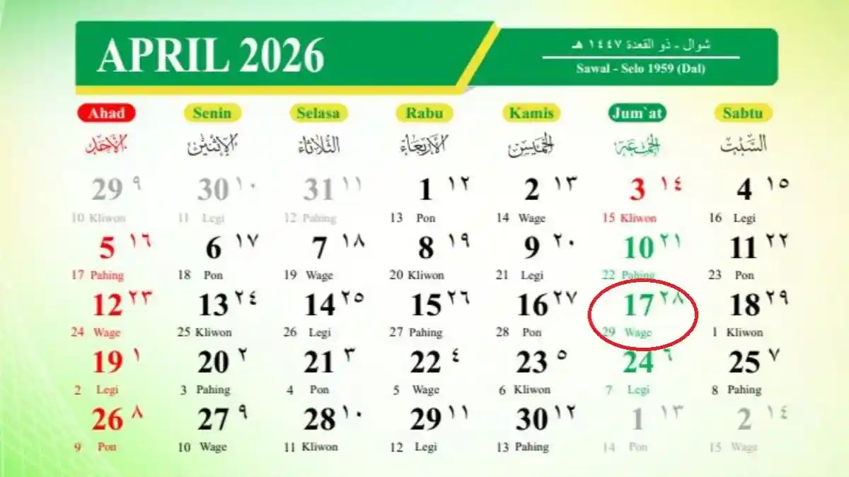 Tanggal 17 April 2026 Memperingati Hari Apa? Ini Daftar Peringatan dan Sejarahnya