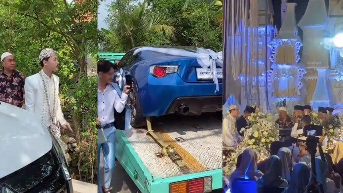 Ini Sosok Pengantin Pria di Pati yang Beri Seserahan Mobil Sport