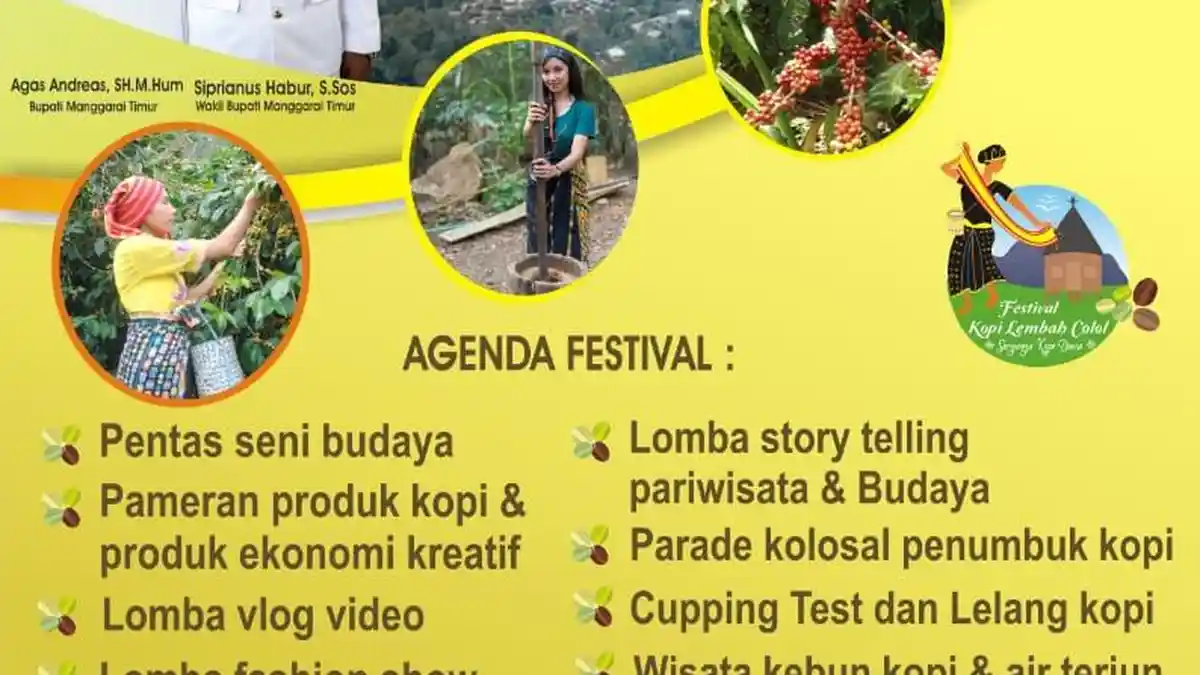 Jadwal Lengkap dan Susunan Acara, Festival Kopi Lembah Colol 14 Juni 2023