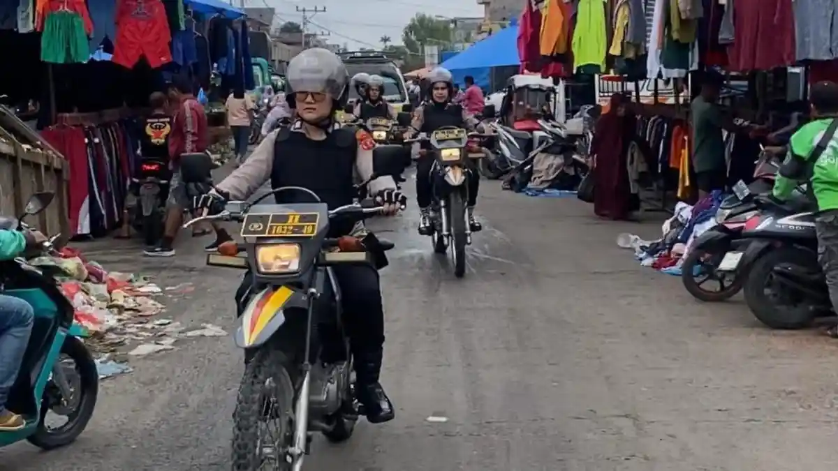 Cegah Gangguan Kamtibmas, Polres Pematangsiantar Gelar Patroli Srikandi Polwan