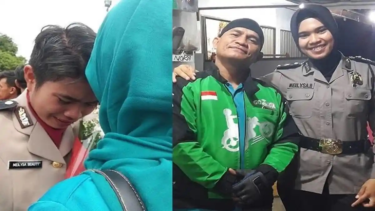 Viral Driver Ojol Ini Sukses Antar Putrinya Jadi Polwan, Begini Sosok sang Ayah di Mata Anaknya