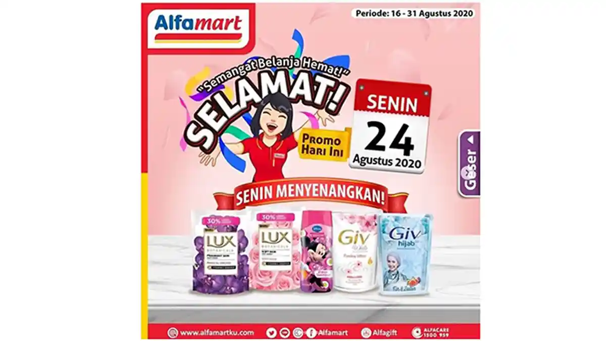 Promo Alfamart Senin 24 Agustus 2020, Ada Promo Semangat Belanja Hemat hingga Promo Super Monday