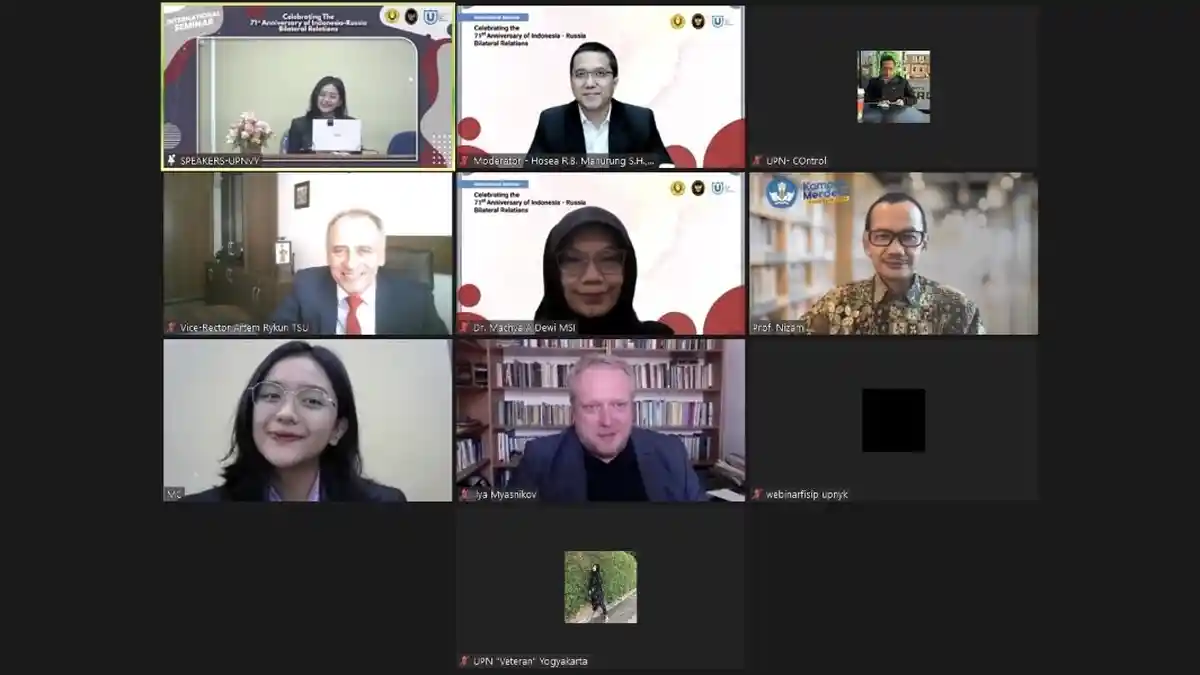 UPNVY dan Tomsk State University Gelar Webinar Daring, Perkuat Hubungan Rusia-Indonesia