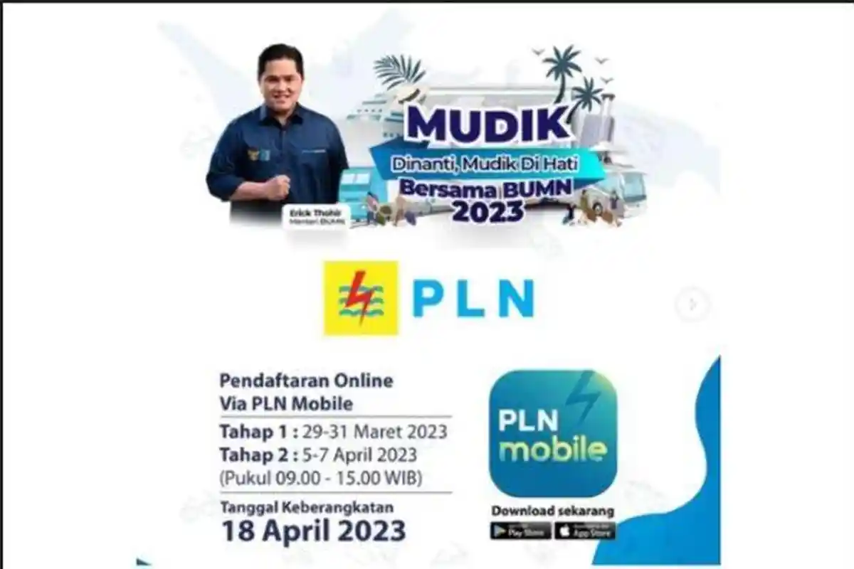 Tahap 2 Sudah Dibuka! Lengkap Cara Daftar Mudik Gratis BUMN Lebaran 2023 Lewat Aplikasi PLN Mobile