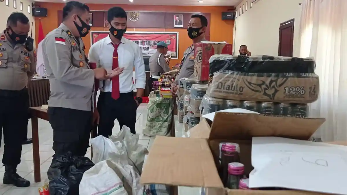 Operasi Lilin Kayan 2020, Polres Malinau Sita Petasan dan Minuman Keras