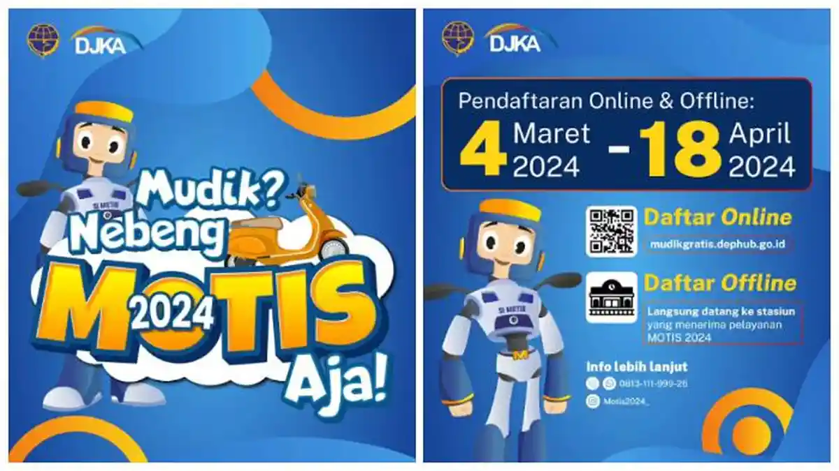 Cara Daftar Mudik Motis 2024 via Kereta Api, Cek Syarat dan Rute Perjalanannya
