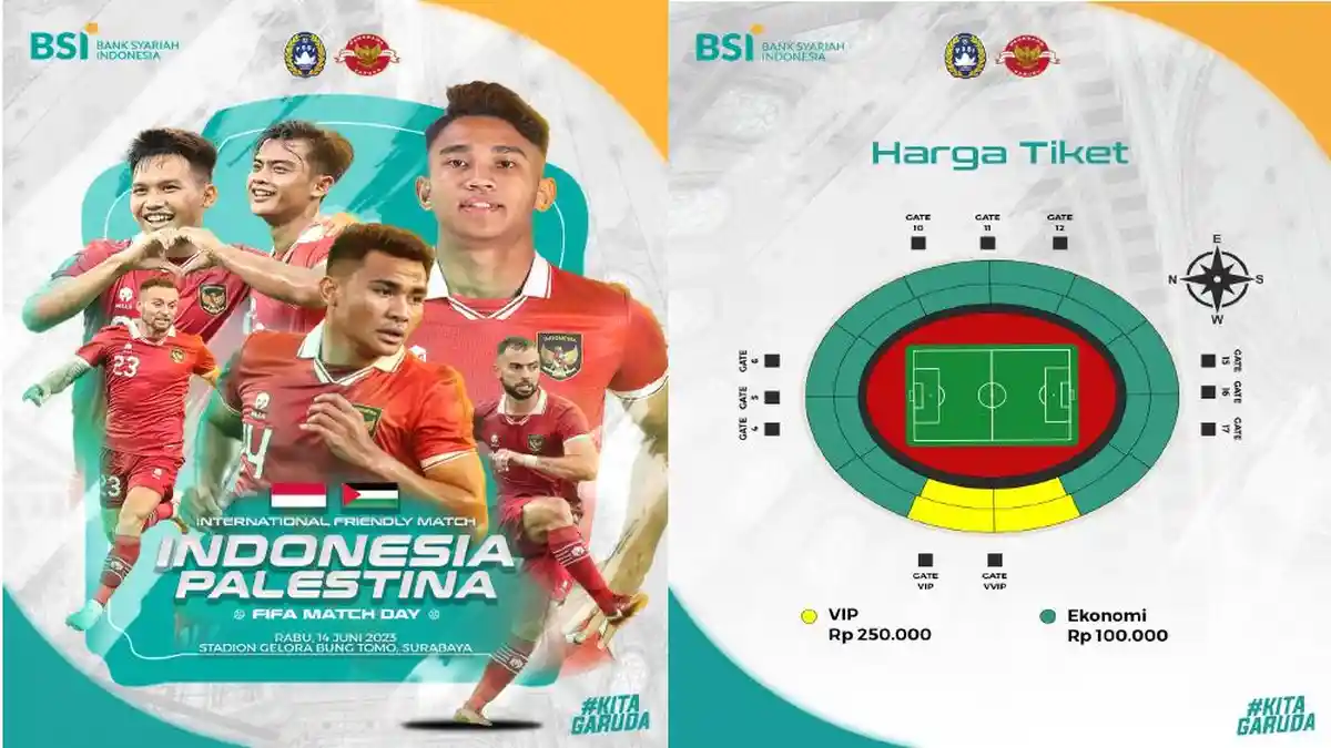 Bisa Dibeli Mulai Hari Ini 7 Juni 2023, Segini Tarif Tiket Nonton Laga Timnas Indonesia vs Palestina