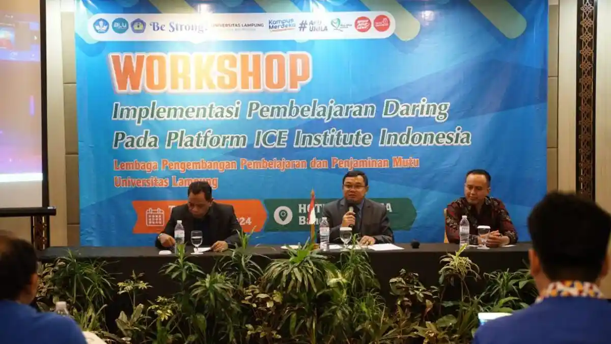 LP3M Unila Gelar Workshop Implementasi Pembelajaran Daring pada Platform ICE Institute Indonesia