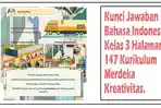 Kunci Jawaban Kreativitas Halaman 147 Bahasa Indonesia Kelas 3 SD/MI Kurikulum Merdeka