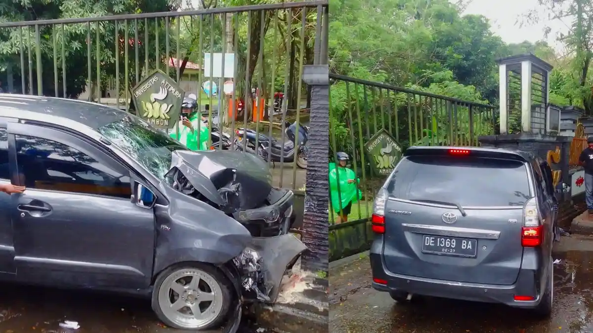 Mahasiswa Tabrak Tembok Gerbang Unpatti, Dua Korban Alami Luka-luka 