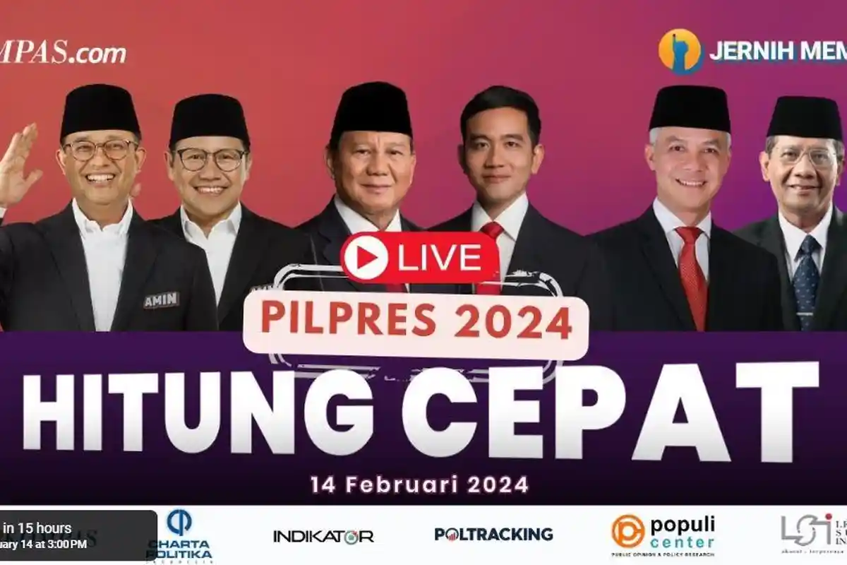 Ini Link Live Streaming Quick Count atau Hitung Cepat Pemilu 2024