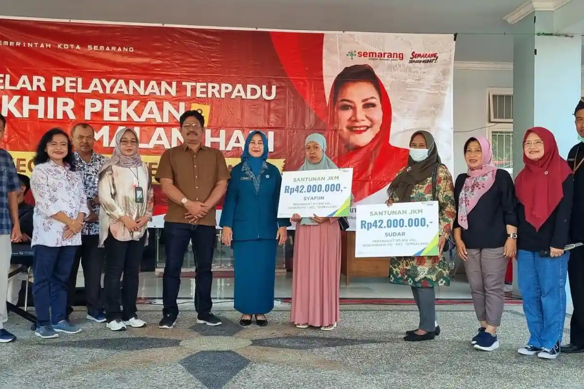 BPJS Ketenagakerjaan Serahkan Klaim Jaminan Kematian 2 Perangkat RT/RW di Tembalang