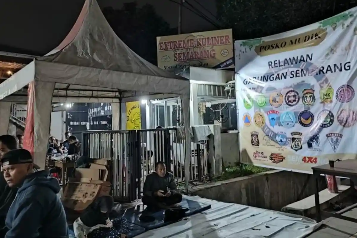 Posko Mudik Gabungan Relawan Semarang Buka 24 Jam, Bisa untuk Istirahat, Ada Perbengkelan Ringan