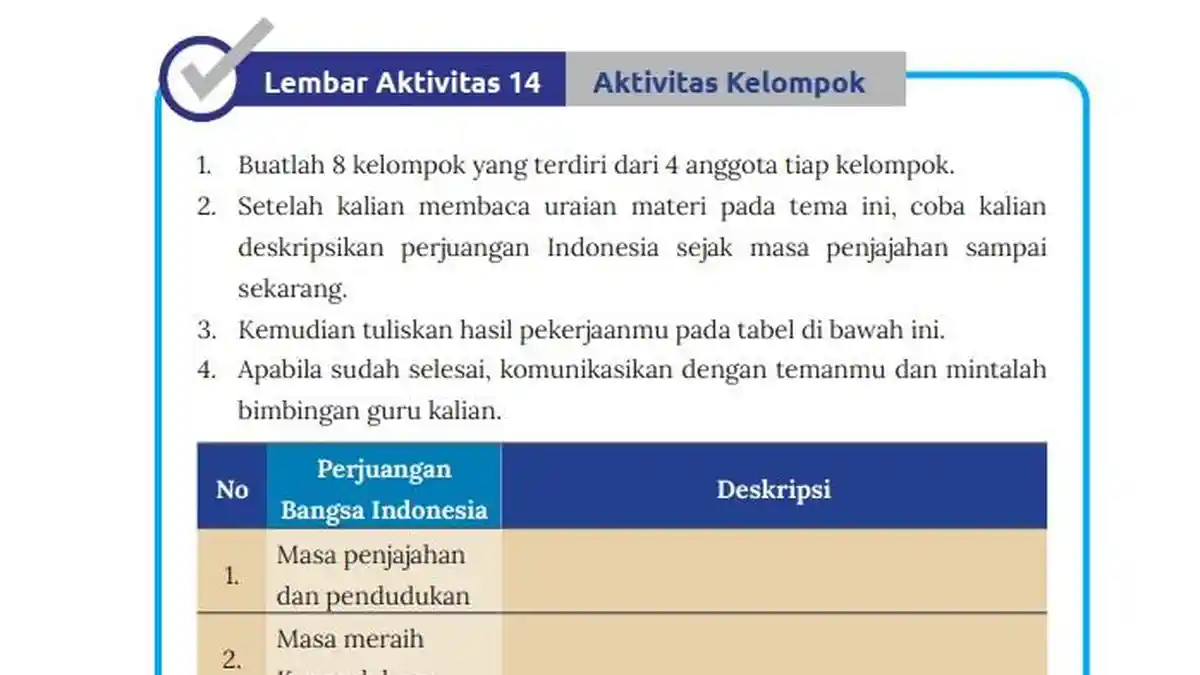 Jawaban Lembar Aktivitas 14, Kunci Jawaban IPS Kelas 8 Halaman 187 Kurikulum Merdeka