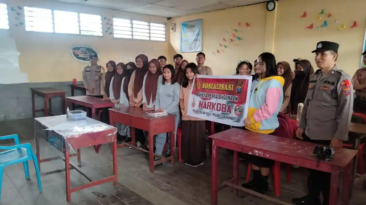 Police Go To School, Sosialisasikan Bahaya Narkoba kepada Siswa di Labura
