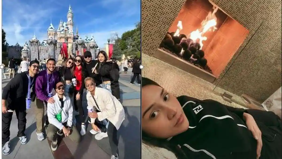 Anya Geraldine Asyik Bersantai di Dekat Perapian usai Berlibur ke Disneyland AS