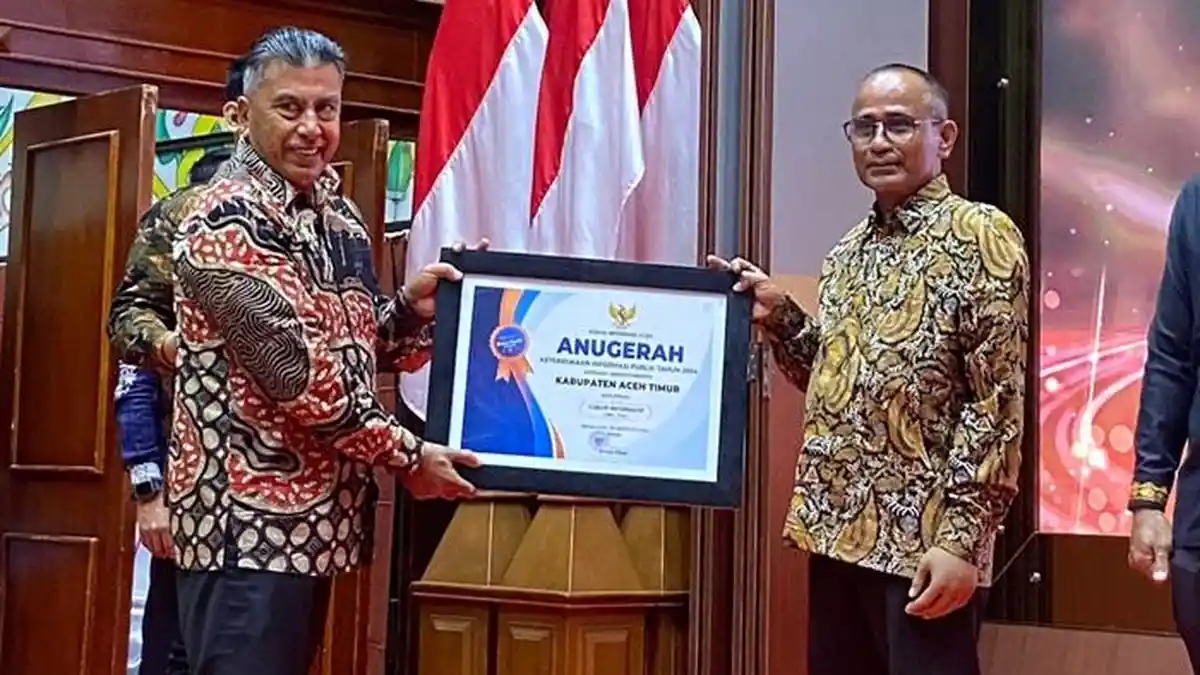 Pemkab Aceh Timur Raih Penghargaan Keterbukaan Informasi Publik dari KIA