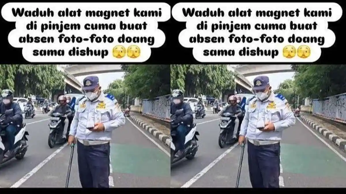 VIRAL Petugas Dishub Diduga Pinjam Alat Relawan Ranjau Paku Buat Foto, Pergi Usai Pose