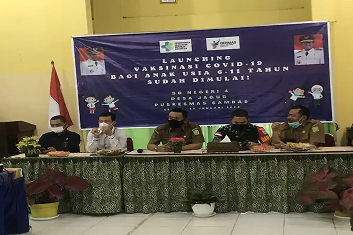 Wabup Fahrur Rofi Launching Vaksinasi Usia 6-11 di Sambas