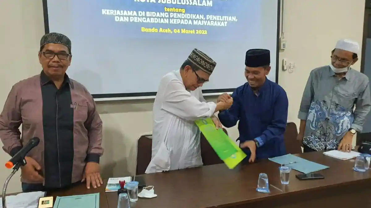 Mahasiswa Subulussalam Prioritas Dapat Beasiswa di Unida, Ketua MPD dan Rektor Teken Kerja Sama