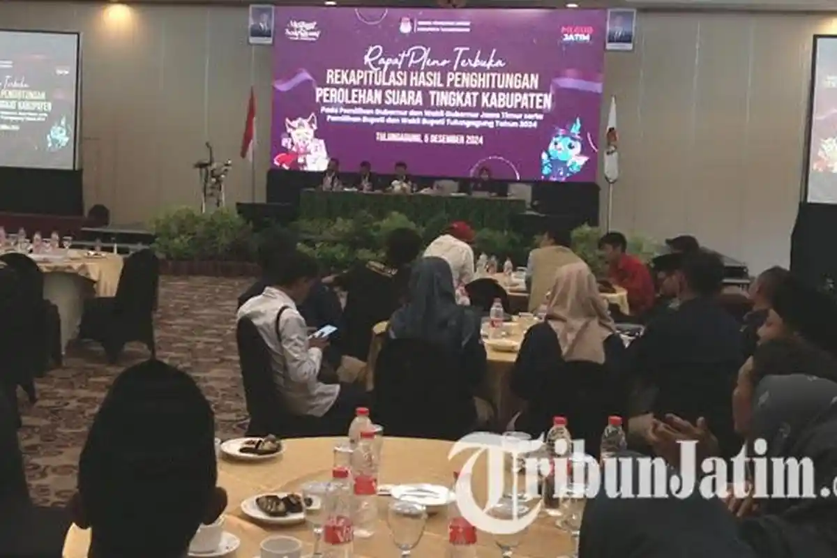 Meski Tak Dihadiri Saksi Paslon 02, Rekapitulasi Pilkada Tulungagung 2024 Tetap Berjalan