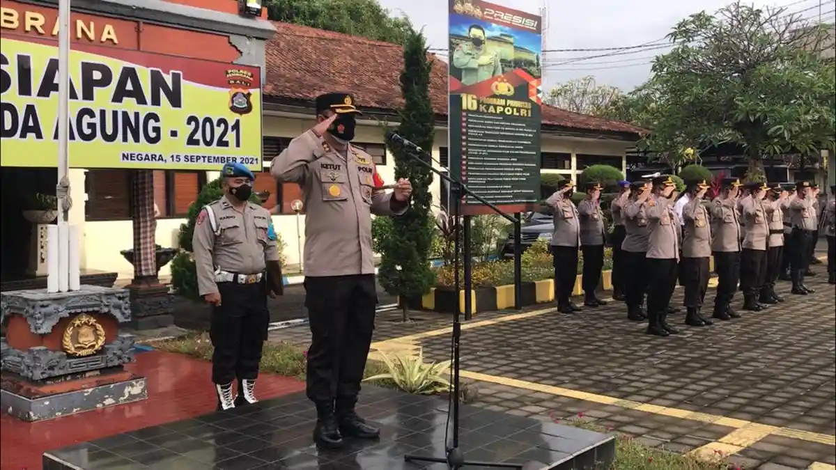 Polres Jembrana Gelar Operasi Bina Waspada Agung 2021, Akan Digelar Hingga 12 Hari Kedepan
